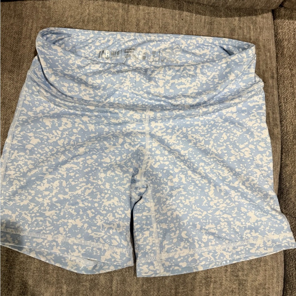 Sky Blue Patterned Women's Bike Shorts